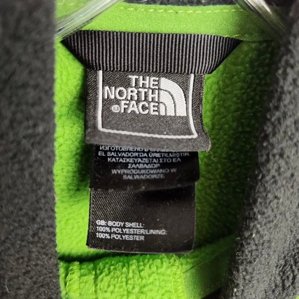 The North Face Full-Zip Fleece Sweatshirt Youth Boy's L‎ (14/16) Green/Black